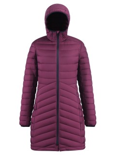Куртка женская удлинённая стёганая с капюшоном купить оптом от производителя дешево в  Красноярске 9628_1Bo