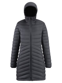 Куртка женская удлинённая стёганая с капюшоном купить оптом от производителя дешево в  Красноярске 9628_1Ch