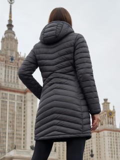 Куртка женская удлинённая стёганая с капюшоном купить оптом от производителя дешево в Самаре 9628_1Ch