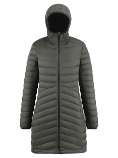 Куртка женская удлинённая стёганая с капюшоном купить оптом от производителя дешево в  Красноярске 9628_1Kh