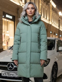 Купить куртку женскую с капюшоном зимнюю  стеганную оптом от производителя недорого в Екатеринбурге 9629Z