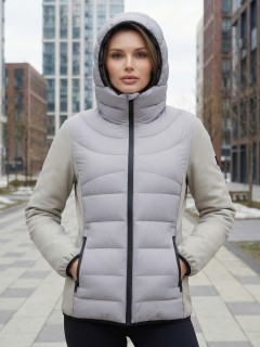 Куртка женская гибридная стёганая с графеновой подкладкой купить оптом от производителя в Перми 9630_1Sr