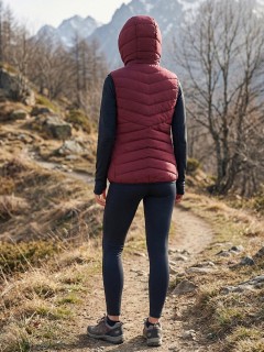 Жилет женский лёгкий стёганый с капюшоном купить оптом от производителя недорого в Ростове-на-Дону 9636_2Bo