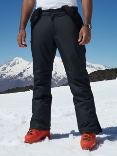 Горнолыжные мужские брюки зимние черного цвета 9800Ch