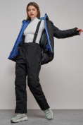 Оптом Горнолыжный костюм женский зимний черного цвета 005Ch, фото 25