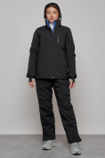 Оптом Горнолыжный костюм женский зимний черного цвета 005Ch в Сочи, фото 5