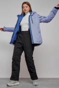 Оптом Горнолыжный костюм женский зимний фиолетового цвета 005F в Ижевск, фото 25