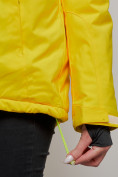 Оптом Горнолыжный костюм женский зимний желтого цвета 005J в Краснодаре, фото 12