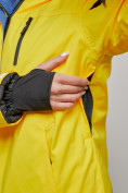 Оптом Горнолыжный костюм женский зимний желтого цвета 005J в Астане, фото 8