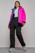 Оптом Горнолыжный костюм женский зимний розового цвета 005R, фото 25