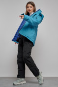 Оптом Горнолыжный костюм женский зимний синего цвета 005S в Уфе, фото 22