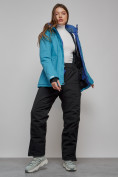 Оптом Горнолыжный костюм женский зимний синего цвета 005S, фото 23