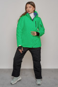 Оптом Горнолыжный костюм женский зимний зеленого цвета 005Z в Кемерово, фото 18