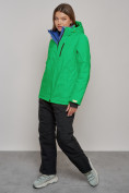 Оптом Горнолыжный костюм женский зимний зеленого цвета 005Z в Новокузнецке, фото 19