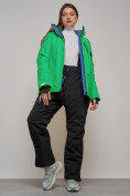 Оптом Горнолыжный костюм женский зимний зеленого цвета 005Z в Баку, фото 20