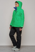 Оптом Горнолыжный костюм женский зимний зеленого цвета 005Z в Перми, фото 6