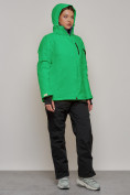 Оптом Горнолыжный костюм женский зимний зеленого цвета 005Z в Уфе, фото 7