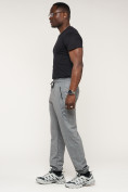 Оптом Брюки джоггеры спортивные большого размера мужские серого цвета 006Sr, фото 3
