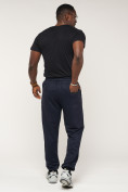 Оптом Брюки джоггеры спортивные большого размера мужские темно-синего цвета 006TS, фото 4