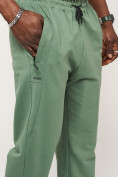 Оптом Брюки джоггеры спортивные большого размера мужские зеленого цвета 006Z, фото 13