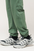 Оптом Брюки джоггеры спортивные большого размера мужские зеленого цвета 006Z, фото 15