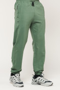 Оптом Брюки джоггеры спортивные большого размера мужские зеленого цвета 006Z, фото 9