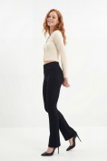 Оптом Легинсы расклешенные в рубчик женские черного цвета 009_1Ch, фото 12