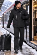 Оптом Мужской горнолыжный костюм черного цвета 0122Ch, фото 10