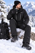 Оптом Мужской горнолыжный костюм черного цвета 0122Ch, фото 11