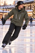 Оптом Мужской горнолыжный костюм цвета хаки 0122Kh, фото 9