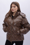 Оптом Куртка зимняя женская УЦЕНКА коричневого цвета 0125K в Казани
