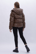 Оптом Куртка зимняя женская УЦЕНКА коричневого цвета 0125K в Казани, фото 5
