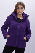 Оптом Куртка горнолыжная женская УЦЕНКА темно-фиолетового цвета 0127TF в Екатеринбурге