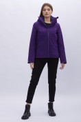Оптом Куртка горнолыжная женская УЦЕНКА темно-фиолетового цвета 0127TF в Казани, фото 2