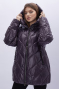 Оптом Куртка зимняя женская УЦЕНКА темно-фиолетового цвета 0128TF