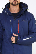 Оптом Мужская зимняя горнолыжная куртка большого размера темно-синего цвета 19471TS в  Красноярске, фото 10