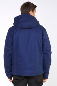 Оптом Мужская зимняя горнолыжная куртка большого размера темно-синего цвета 19471TS, фото 9