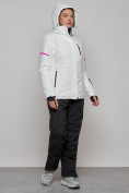 Оптом Горнолыжный костюм женский зимний белого цвета 02002Bl в Алма-Ате, фото 25