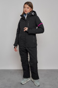 Оптом Горнолыжный костюм женский зимний черного цвета 02002Ch в Самаре, фото 2