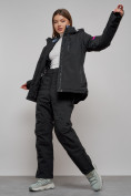 Оптом Горнолыжный костюм женский зимний черного цвета 02002Ch в Саратове, фото 3
