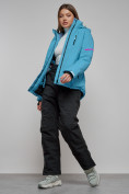 Оптом Горнолыжный костюм женский зимний синего цвета 02002S в Астане, фото 24