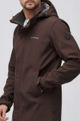 Оптом Спортивный костюм мужской softshell коричневого цвета 02010K в Сочи, фото 6
