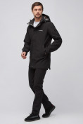 Оптом Спортивный костюм мужской softshell черного цвета 02010Ch в Новосибирске