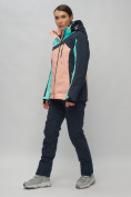 Оптом Горнолыжный костюм женский бирюзового цвета 02011Br в Сочи, фото 2