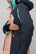 Оптом Горнолыжный костюм женский бирюзового цвета 02011Br в Сочи, фото 13