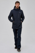 Оптом Спортивный костюм мужской softshell темно-синего цвета 02018-1TS в Волгоградке, фото 3