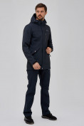 Оптом Спортивный костюм мужской softshell темно-синего цвета 02018-1TS в Омске, фото 4