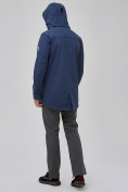 Оптом Спортивный костюм мужской softshell синего цвета 02018S в Перми, фото 2