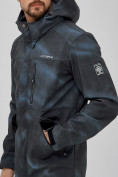 Оптом Спортивный костюм мужской softshell голубого цвета 02018Gl в Омске, фото 5