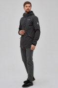 Оптом Спортивный костюм мужской softshell темно-серого цвета 02018TC в Екатеринбурге, фото 2